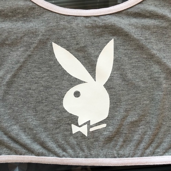 Playboy heather grey halter top - Picture 2 of 2